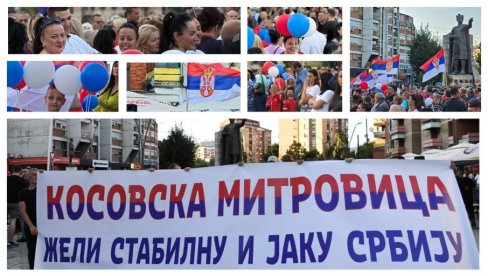 МОЋАН СКУП ПРОТИВ БЛОКАДА: Косовска Митровица жели стабилну и јаку Србију - Поруке српског народа јасне (ВИДЕО)