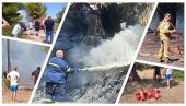 UGAŠEN POŽAR U GRČKOJ KOJI JE UZNEMIRIO TURISTE: Srbi pomagali vatrogascima u borbi sa vatrenom stihijom (FOTO)