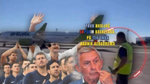 SVI PRIČAJU O POTEZU RADNIKA: Viralan snimak ispraćaja Orlova u Rigu sa aerodroma u Beogradu (VIDEO)