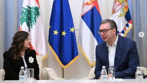 SRBIJA ĆE ZA NJU UVEK BITI DRUGI DOM Vučić primio u oproštajnu posetu ambasadorku Libanske Republike Nadu Al Akl (FOTO)