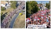 ВЕЛИЧАНСТВЕН СНИМАК ИЗ НОВОГ САДА: Грађани устали против блокада (ВИДЕО)