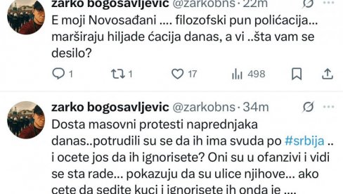 ПОКАЗУЈУ ДА СУ УЛИЦЕ ЊИХОВЕ: Главни новинар блокадера сепаратиста потпуно очајан због величанственог скупа грађана у Новом Саду