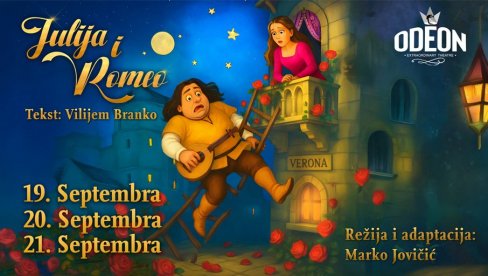 VEČNA LJUBAV OŽIVLJENA NA VELELEPNOJ SCENI: Nova sezona Teatra Odeon počinje: „Julija i Romeo“ – ljubav koja prkosi vremenu i granicama!