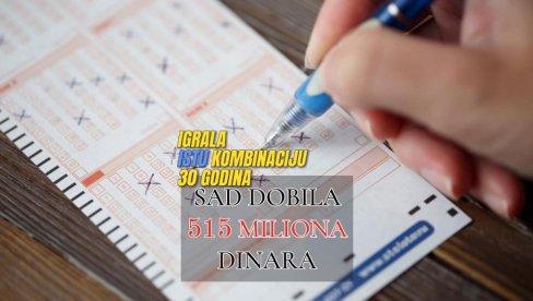 VIDITE KOMBINACIJU: 30 godina igrala ISTE loto brojeve i sad je KONAČNO dobila  - 515 miliona dinara