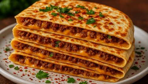 KESADILJE SA GOVEDINOM I SIROM: Recept za hrskav i kremast obrok