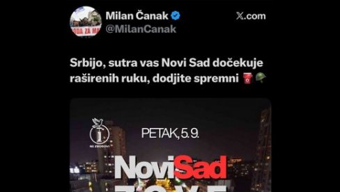 БЛОКАДЕРИ ПОЗИВАЈУ И НАЈАВЉУЈУ НАСИЉЕ ЗА ВЕЧЕРАС: У Новом Саду је почело, у Новом Саду ће се завршити, дођите спремни! (ФОТО)