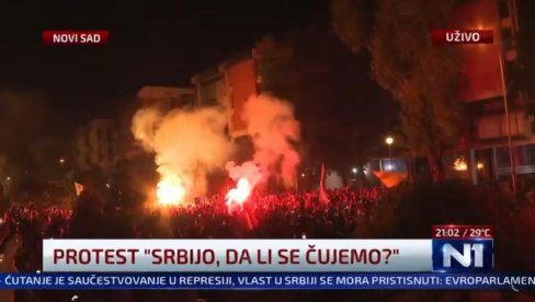 ПОЧЕО ХАОС: Блокадери у црном кренули са паљењем Новог Сада! (ФОТО/ВИДЕО)