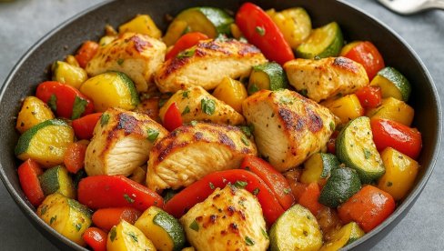 ZDRAV TIGANJ SA PILETINOM I POVRĆEM: Recept za zdrav obrok