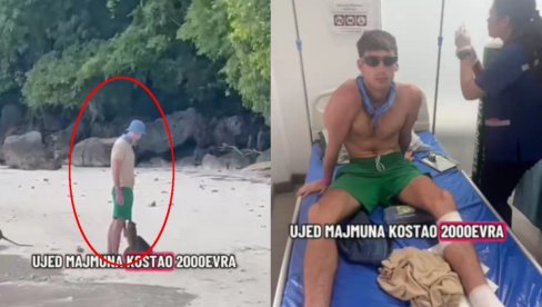 СВЕ СНИМЉЕНО: Србина ујео мајмун на Тајланду и избио му 2.000€ из џепа (ВИДЕО)