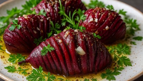 ПЕЧЕНА ЦВЕКЛА СА БЕЛИМ ЛУКОМ: Рецепт за ароматичну салату.