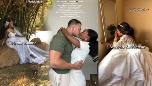 ВЕНЧАЊЕ У АНГОЛИ, ПА У СМЕДЕРЕВУ: Шта наша тамнпута снајка каже о српској свадби (ВИДЕО)