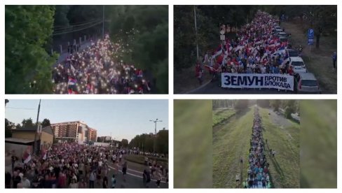 СНИМЦИ ДРОНОМ: Реке људи широм Србије - Устали грађани против блокада (ВИДЕО)