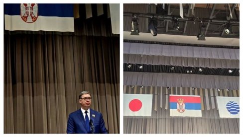 ВУЧИЋ СТИГАО НА ЕКСПО ОСАКА 2025: Председник се уписао у књигу гостију