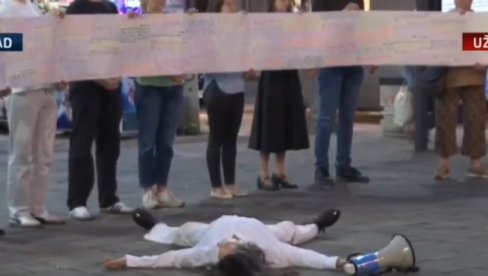 БЛОКАДЕРИ НАПУСТИЛИ СВАКИ ВИД НОРМАЛНОСТИ: Бизаран перформанс у центру Београда, Н1 све преносио без чуђења (ВИДЕО)