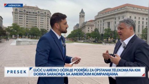 ЛУЧИЋ: Очекујем подршку од САД за трећу лиценцу за мобилну телефонију на Косову и Метохији