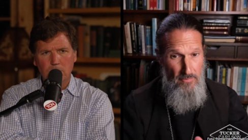 СВЕШТЕНИК ИЗНЕО ШОКАНТНЕ ТВРДЊЕ У ЕМИСИЈИ ТАКЕРА КАРЛСОНА: Говорио о вези Чарлија Кирка са православљем, једна ствар све изненадила