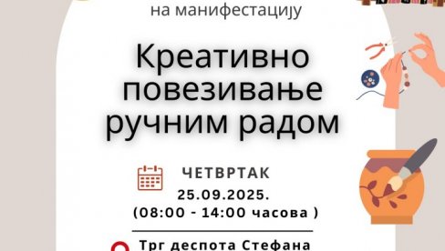 „KREATIVNO POVEZIVANJE RUČNIM RADOM“: izložba rukotvorina, radionice...