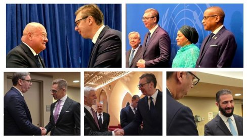 VAŽNI SUSRETI U NJUJORKU: Vučić se sastao sa brojnim svetskim zvaničnicima pred otvaranje sednice Generalne skupštine UN (FOTO)
