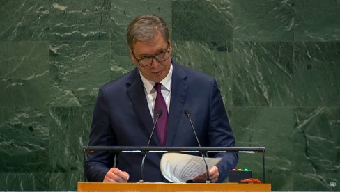 VUČIĆ NA GS UN U NJUJORKU: Beograd može da bude mesto dijaloga za sve sukobe širom sveta, UN nisu relikvija iz prošlosti