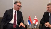 ВУЧИЋ СА ПРЕДСЕДНИКОМ ГРУЗИЈЕ: Председник се састао са Михаилом Кавелашвилијем