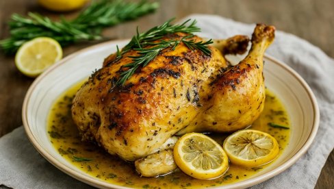 PILETINA SA LIMUNOM I ORIGANOM: Recept za pečeno pile