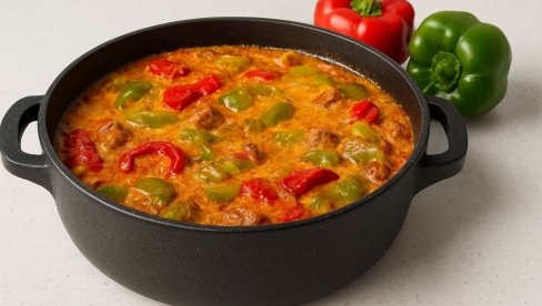 PAPRIKAŠ SA SIROM I PARADAJZOM: Kremasto i ukusno