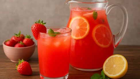 ЛИМУНАДА ОД ЈАГОДА:  Летњи хит који освежава и мами осмех