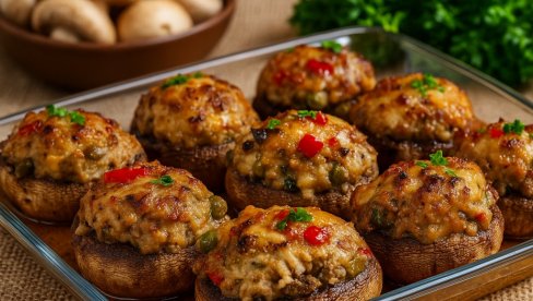 PEČURKE PUNJENE MESOM I POVRĆEM: Sočan ručak u svakom zalogaju