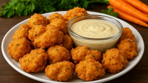 HRSKAVI PILEĆI ZALOGAJI SA SOSOM OD BELOG LUKA: Sočni iznutra, hrskavi spolja