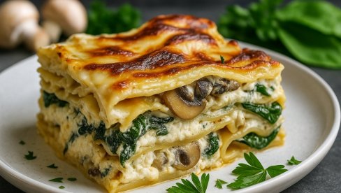 KREMASTA LAZANJA SA SPANAĆEM I PEČURKAMA: Osvaja na prvi zalogaj