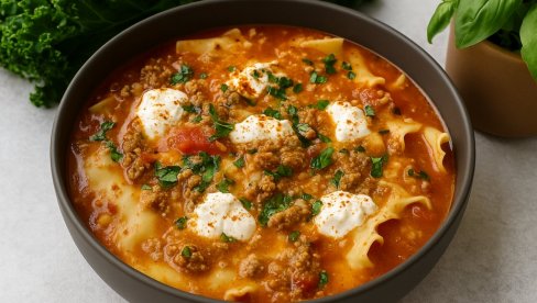 КРЕМАСТА СУПА ОД ЛАЗАЊА: За хладне вечери, кремаста супа од лазања