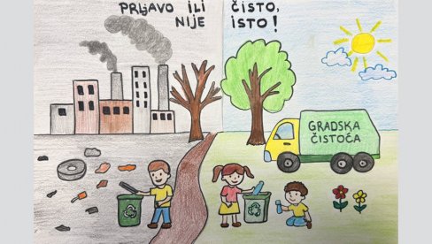 PROGLAŠENI POBEDNICI LIKOVNOG KONKURSA „GRADSKE ČISTOĆE“: „Prljavo ili čisto, nije isto!“