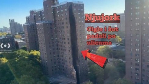ЗГРАДА У ЊУЈОРКУ БУКВАЛНО - ПУКЛА: Чула се експлозија, па киша цигала - небодер се делимично УРУШИО (ВИДЕО)