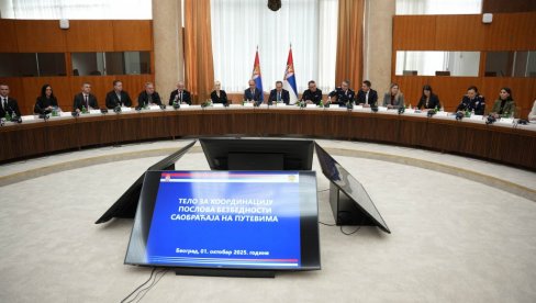 VLADA SRBIJE : Formirano Telo  za koordinaciju poslova bezbednosti saobraćaja na putevima