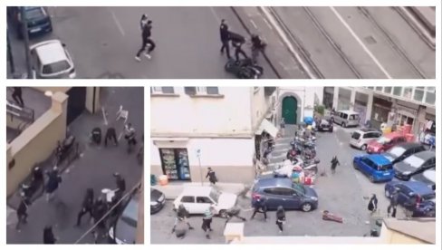 HAOS! Pojavila se nova huliganska sila - došla u Napulj iz druge zemlje i prebila navijače Napolija u njihovom gradu! (VIDEO)