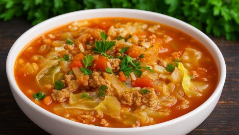 KUPUS ČORBA SA MLEVENIM MESOM I PIRINČEM: Jednostavno i zasitno jelo