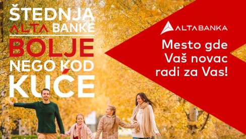 Štednja sa poverenjem u ALTA banci - povoljne kamate i sloboda u planiranju