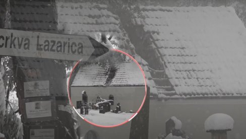 ХРАС ЗБОГ СНЕГА ПАО, ОШТЕТИО ЦРКВУ: Део мештана ипак се противи сечи СВЕТОГ ДРВЕЋА - симболи косовских јунака (ВИДЕО)