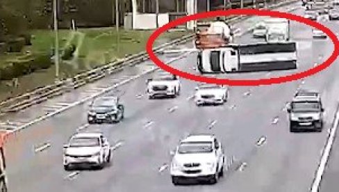 ЛАНЧАНИ СУДАР НА ОБИЛАЗНИЦИ: Има повређених (ВИДЕО)