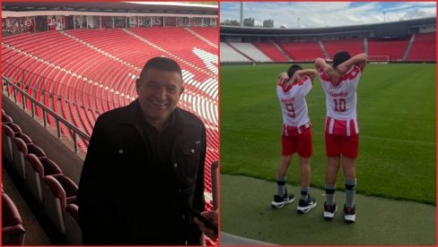 ONI BILI SVI TORCIDA, A JA DELIJA Baja Mali Knindža rođendan sinova slavio na Zvezdinom stadionu (FOTO)