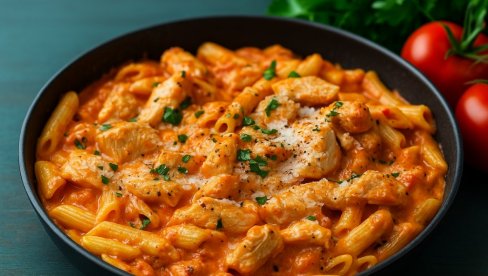 KREMASTA PASTA SA PILETINOM I PARADAJZOM: Savršen ručak za celu porodicu