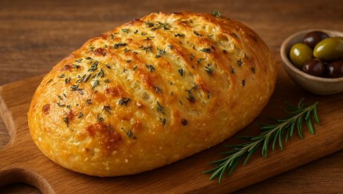 ХЛЕБ СА МАСЛИНАМА, БЕЛИМ ЛУКОМ И СИРОМ: Укус који осваја - Идеалан за доручак или ужину!