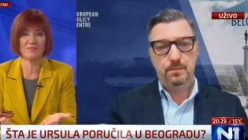VODITELJKA N1 ZAKUKALA: Ursula se sastala sa Vučićem i sa civilnim sektorom a sa opozicijom i studentima - ne!