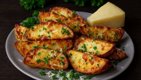 ПЕЧЕНИ КРОМПИР СА СИРОМ И МИРИСНИМ БИЉЕМ: Савршен залогај за сваки дан