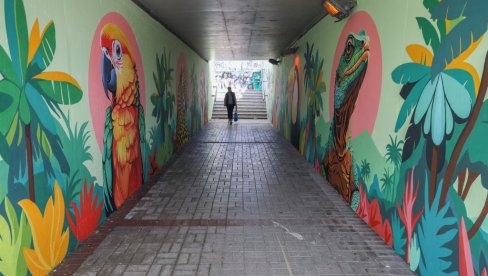 „ШАПАТ ЏУНГЛЕ“ КРАЈ ИБРА: Муралом оплемењен запуштени подземни пролаз у Краљеву