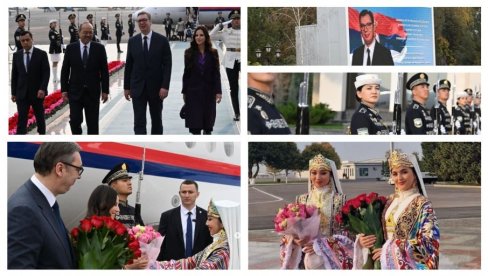 СПРЕМНИ ДА ГРАДИМО ЈОШ ЧВРШЋЕ МОСТОВЕ ПРИЈАТЕЉСТВА И ПОВЕРЕЊА Вучић се огласио из Узбекистана - Погледајте како су га дочекали (ФОТО)