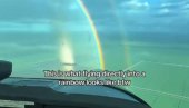 PILOT SNIMIO - NEVEROVATNO: Leteo pravo kroz dugu, avion kao da ju je presekao (VIDEO)
