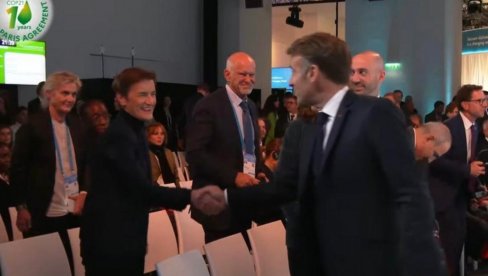 ПРЕДСЕДНИЦА ПАРЛАМЕНТА У ФРАНЦУСКОЈ: Срдачан поздрав Ане Брнабић и Макрона на отварању Париског мировног форума (ВИДЕО)