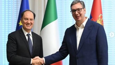 VUČIĆ SA ČIRIJANIJEM: Zahvalnost Italiji na podršci Srbiji na evropskom putu