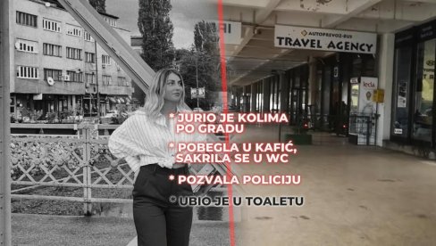 (VIDEO) Ovde je Jahićeva bežala od pomahnitalog Kalajdžića - uletela u WC kafića, pozvala policiju, ali je tu upucao (REKONSTRUKCIJA)
